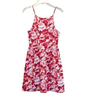 Soprano pink and red floral dress size medium